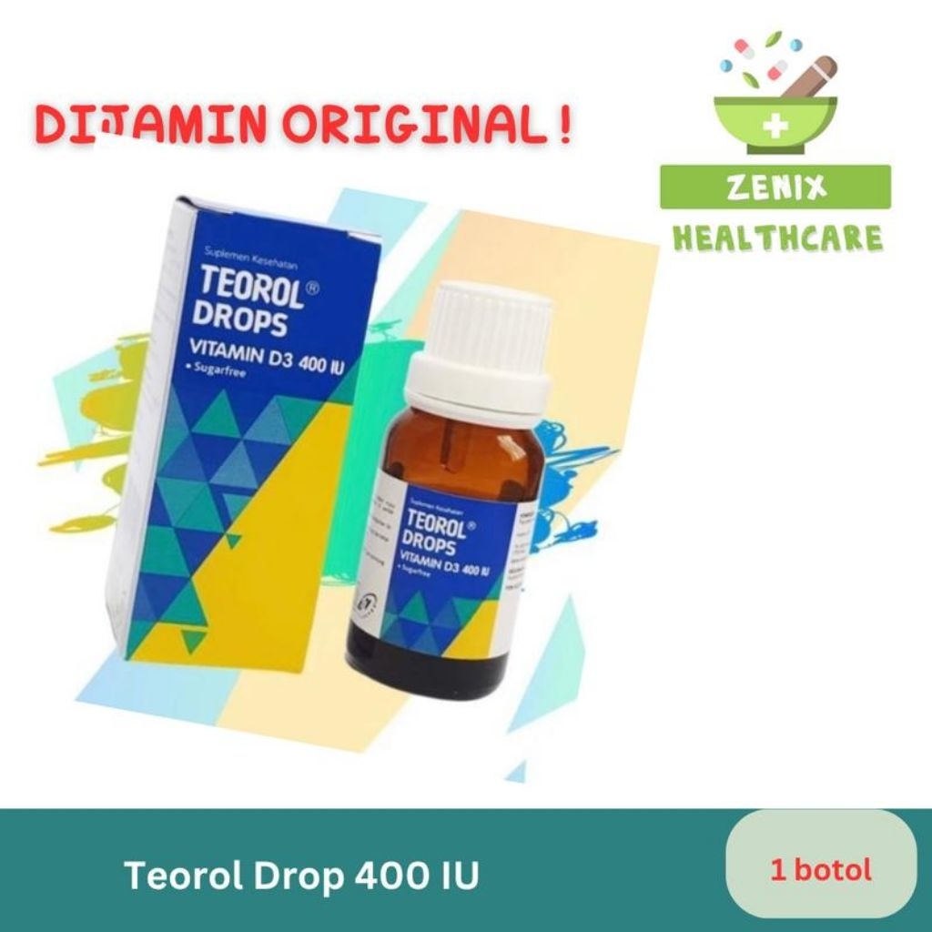 Jual TEOROL DROPS 12, 5 ML - Vitamin D3 Teorol Drops Vitamin D3 400 UI ...