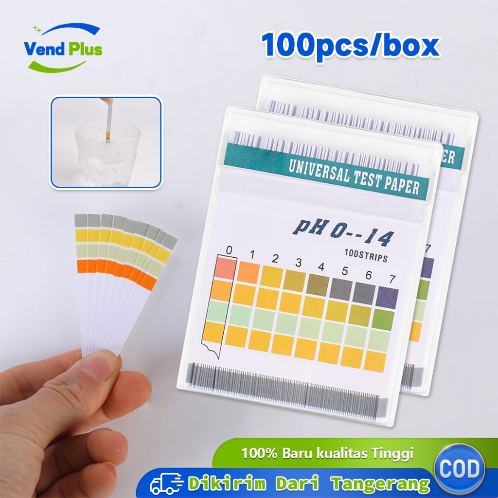 Jual 100pcs Kertas Lakmus PH Paper 0-14 Universal Test Pengukur Asam ...