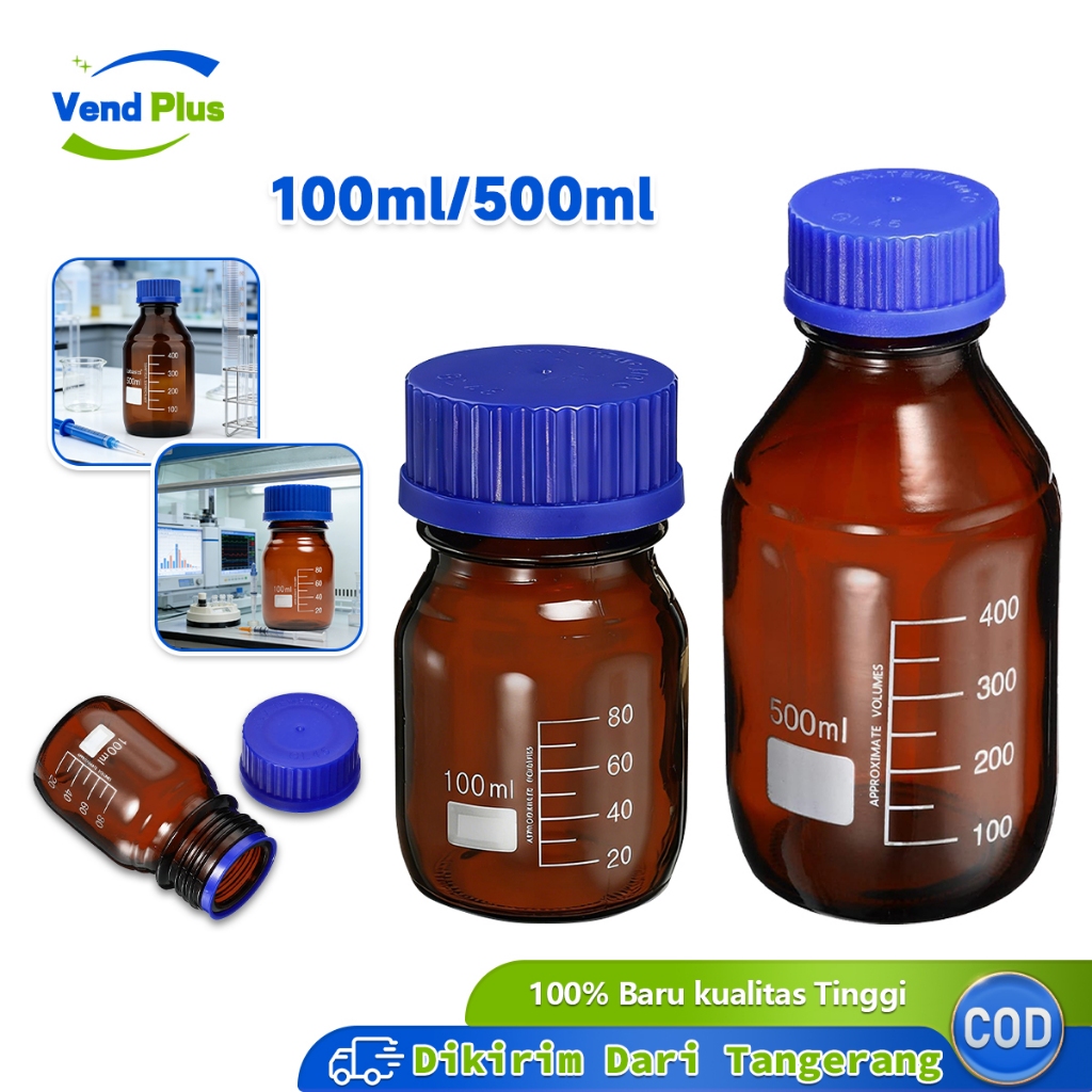 Jual 100/500ml Botol Sampel Lab Laboratory Laboratorium Botol Reagen ...