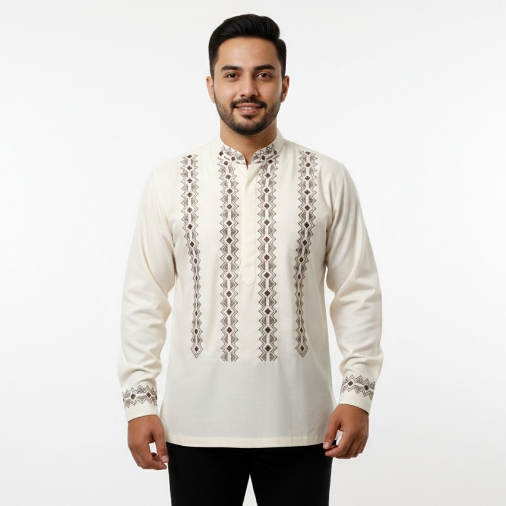 Baju Koko Lebaran Lengan Panjang Dan Pendek Motif Acak Random Thr Lebaran Size M-XL