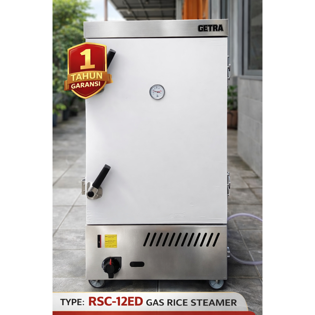 Jual Satmesin - Gas Rice Steamer RSC-12ED Getra 12 Tray Stainless Steel ...