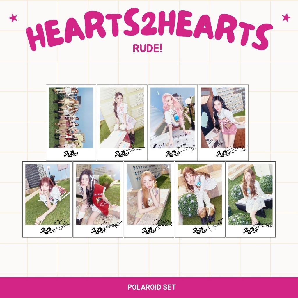 Jual POLA HEARTS2HEARTS RUDE 9 PCS KPOP UNOFFICIAL H2H CARMEN JIWOO ...
