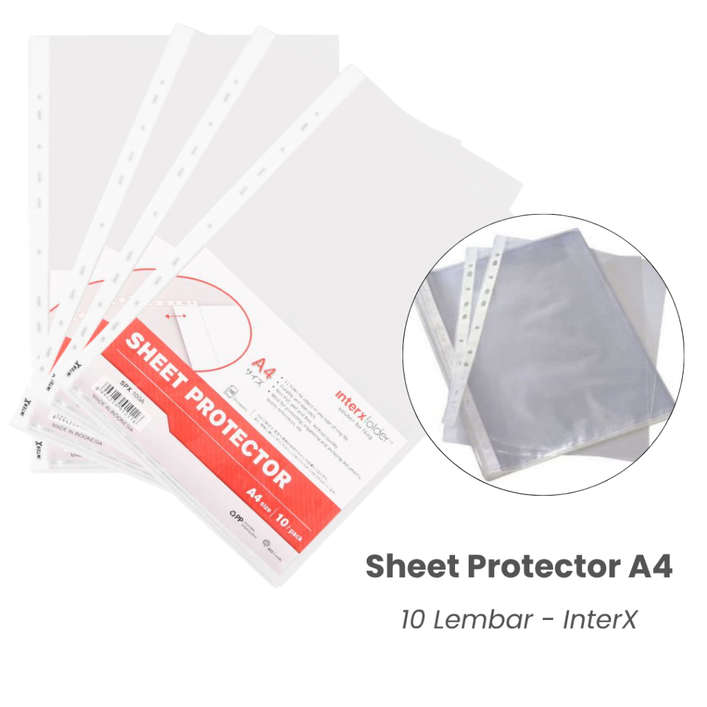 Jual INTERX Sheet Protector A4 Isi 10 Lembar Map Plastik Dokumen ...