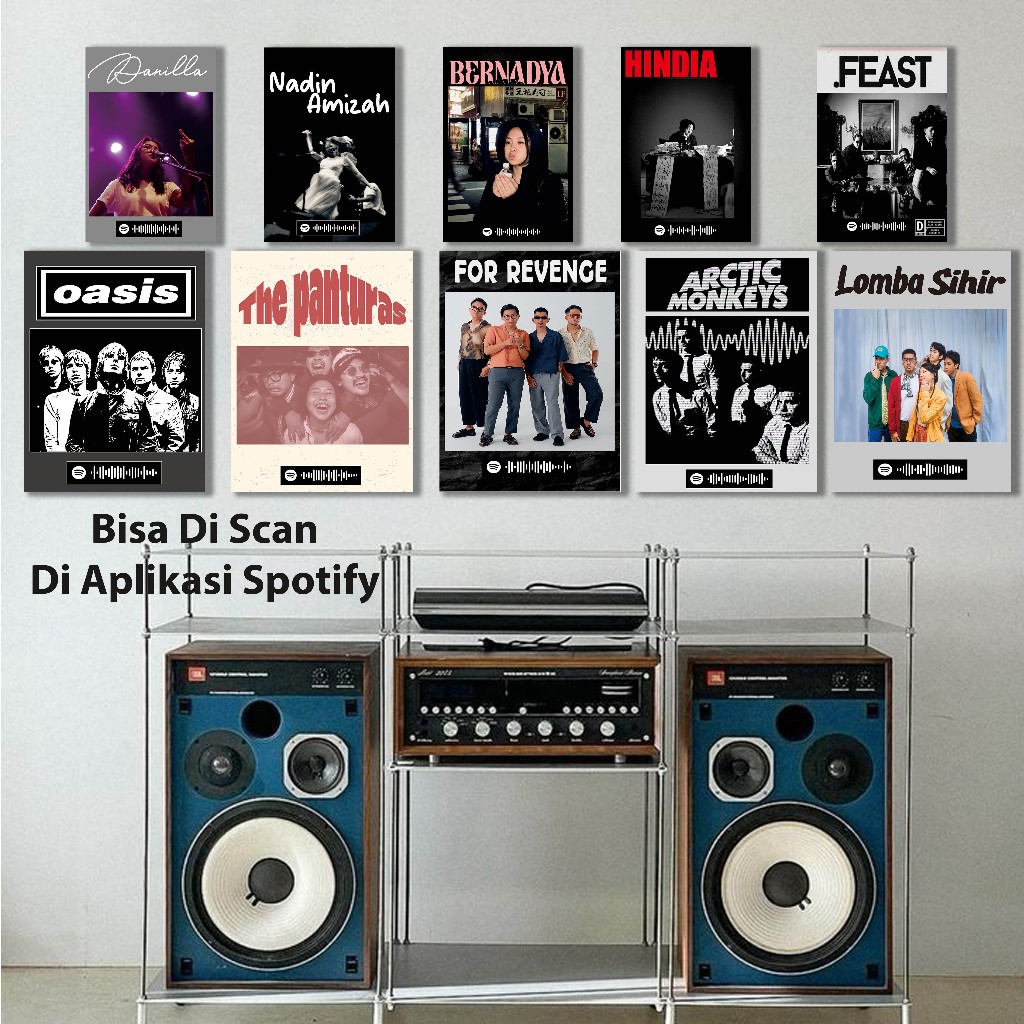 Jual FAR-Hiasan dinding Hitam Album Band Lagu Favorit Bisa Discan ...