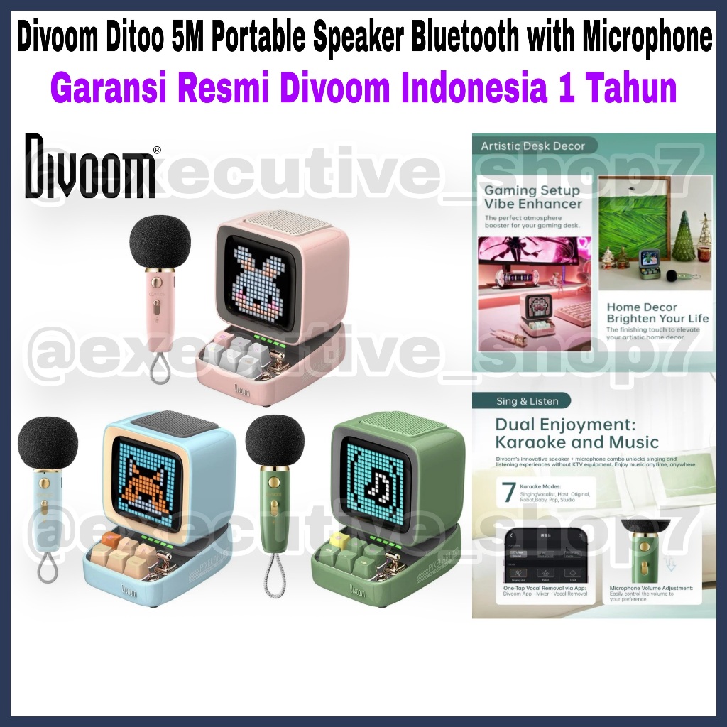 Jual Divoom Ditoo 5M Portable Speaker Bluetooh with Microphone ...