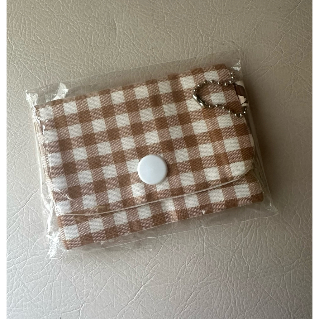 Jual (NEW) DOMPET KARTU KOTAK GINGHAM KANCING / CARD HOLDER COKLAT ...