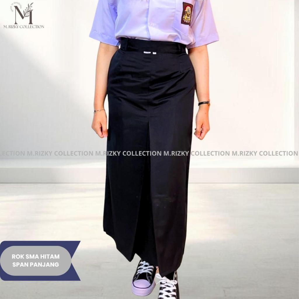 Jual ROK HITAM SMA Rok Hitam Panjang Pendek Span Rempel Rok Sekolah ...