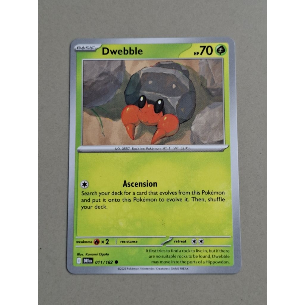 Jual kartu pokemon original common Dwebble DRI 011/182 | Shopee Indonesia