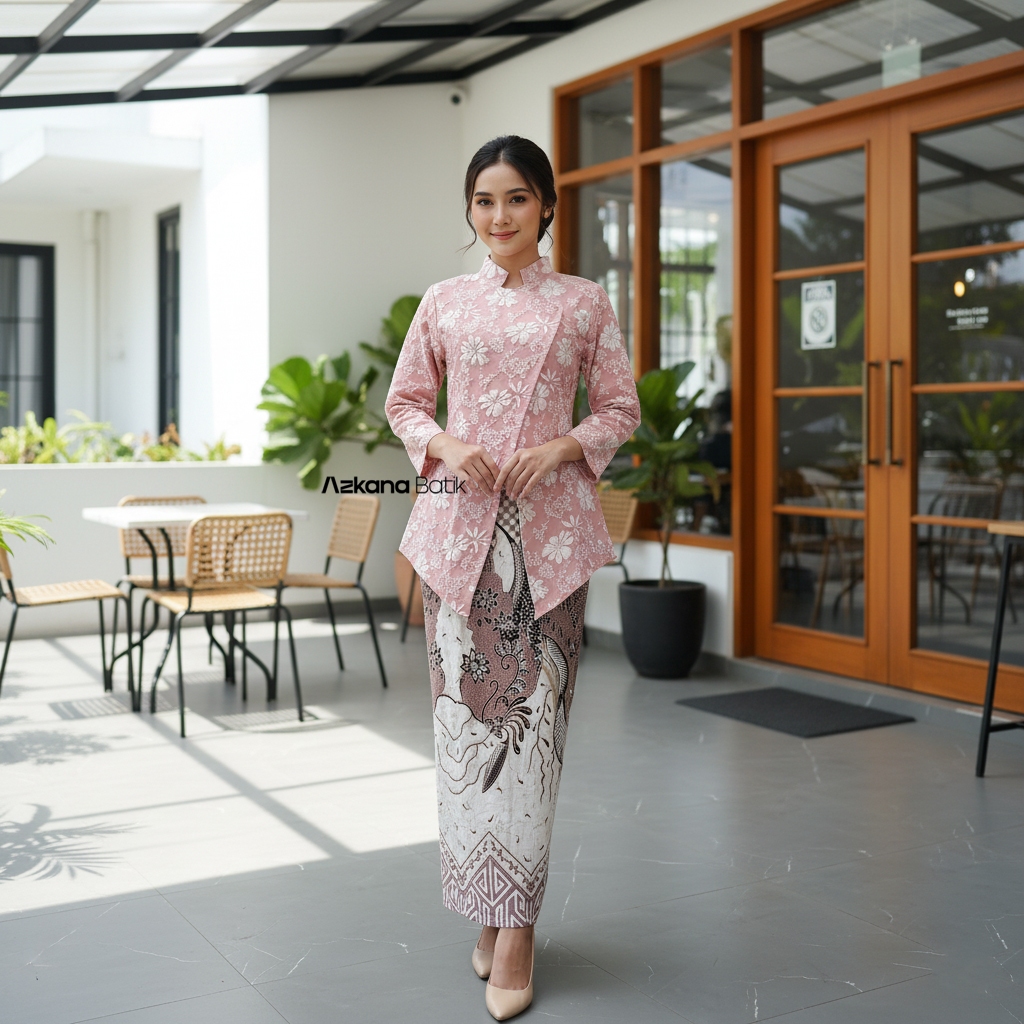Jual AZKANA BATIK - Setelan Kebaya Janggan Modern Rok Batik Katun Batik ...