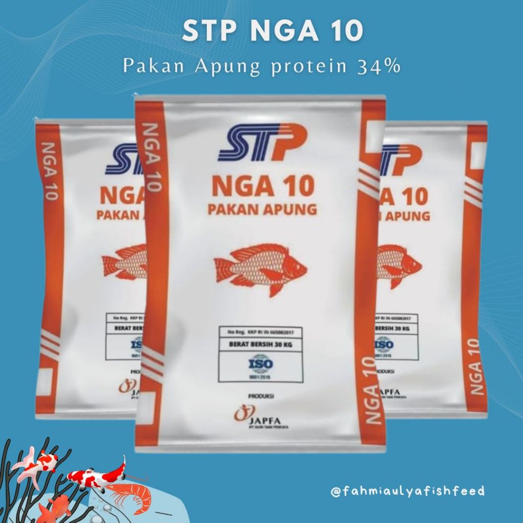 Jual (KEMASAN 2 KG) STP NGA 10 PROTEIN TINGGI 32-34% PAKAN APUNG IKAN ...