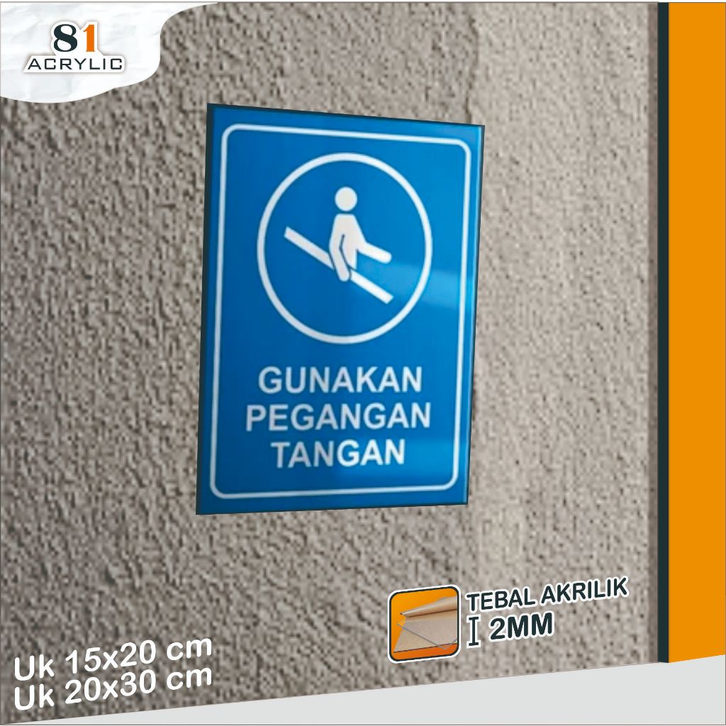 Jual AKRILIK SIGN BOARD GUNAKAN PEGANGAN TANGAN // ACRYLIC // RAMBU ...