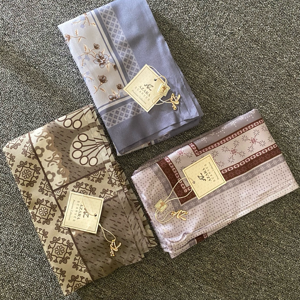 (POUCH) Hijab Segiempat oskara azara Bahan Voal Jilbab Motif SERAGAM Pilih Motif Warna PART 1