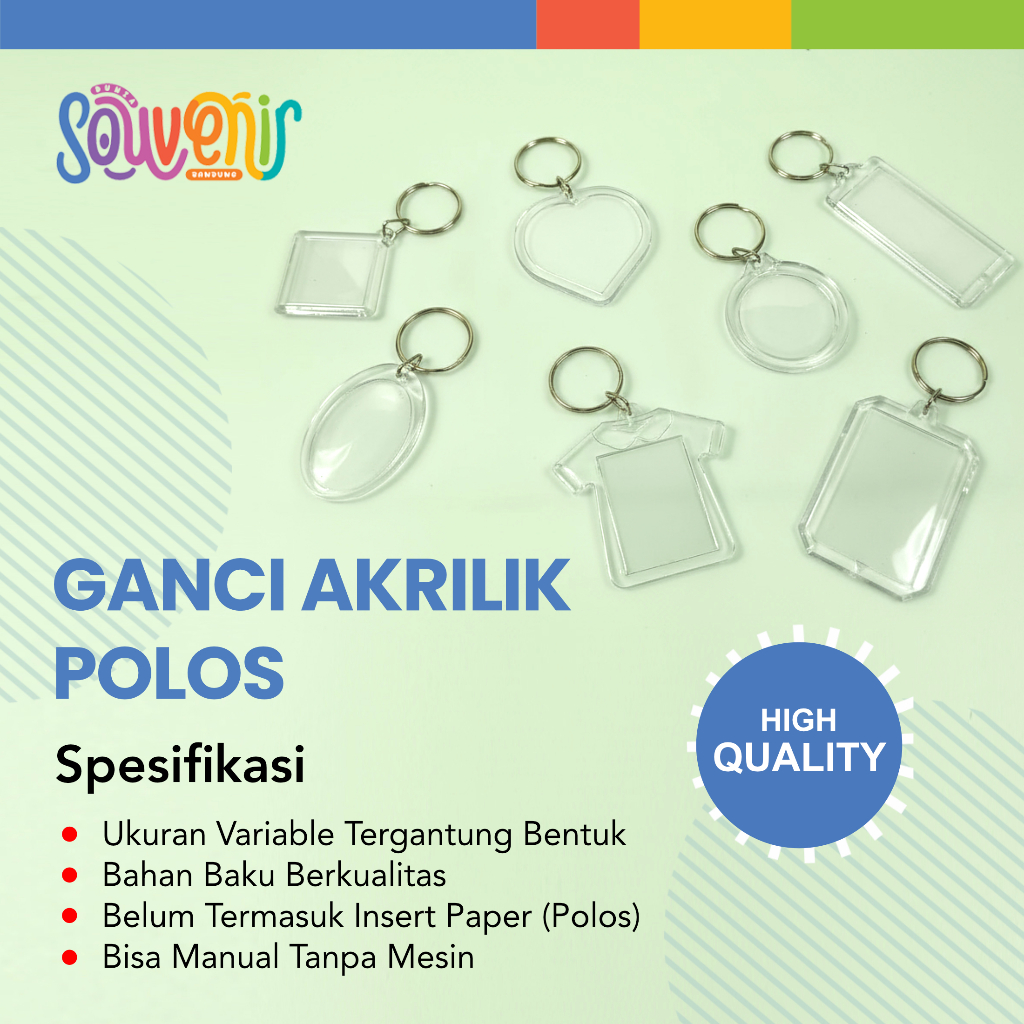 Jual Gantungan Kunci Akrilik POLOS | Ganci Akrilik POLOS | BAHAN ...