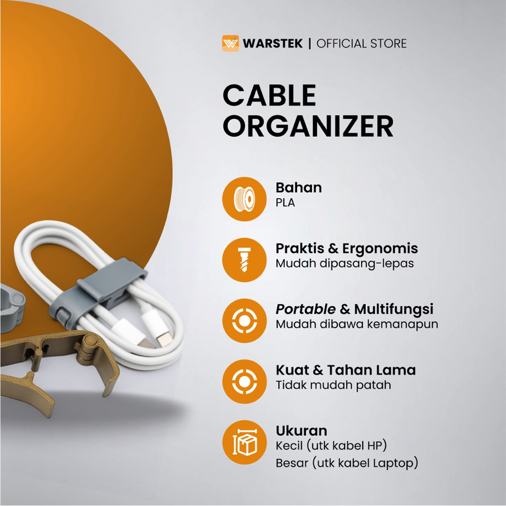 Jual Cable Organizer / Cable Clip – Solusi Praktis Kabel Rapi dan ...