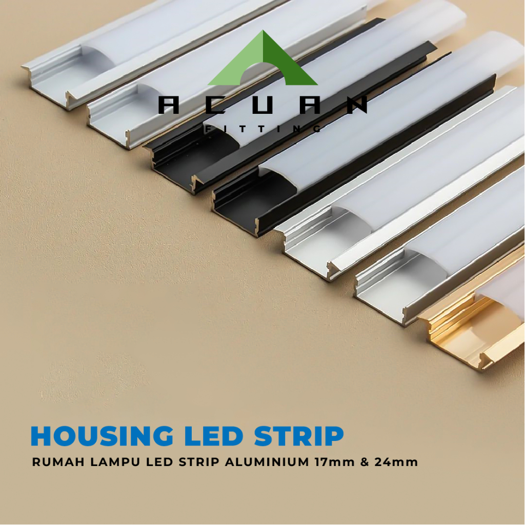 Jual Housing Led Strip Aluminium Cover Rumah Lampu U Chanel Panjang 3 ...