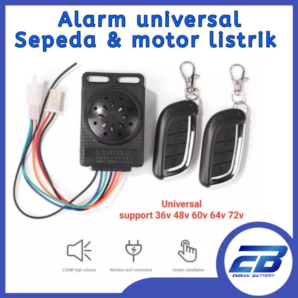 Jual alarm universal sepeda listrik motor listrik 36v -72v | Shopee ...