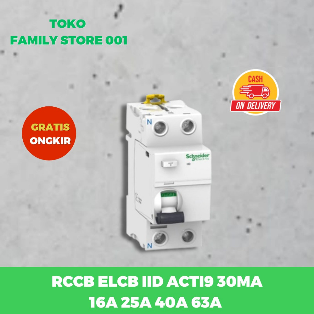 Jual ELCB IID RCCB Acti9 2p Anti Setrum 30ma 10ma 16a 25a 40a 63a ...