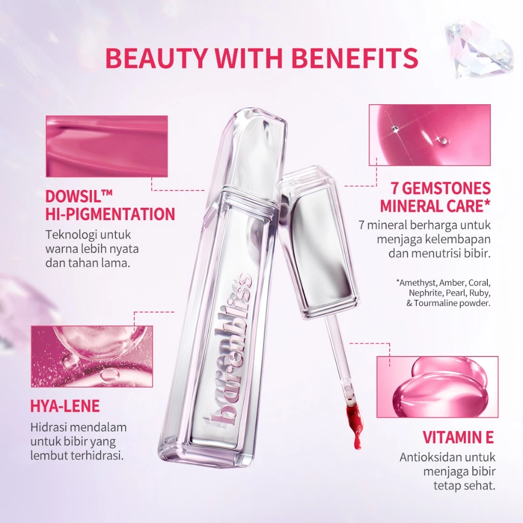 [NEW LAUNCH] BNB Barenbliss Aura Mood Transferproof Vinyl Lip Cream 2.5 ml