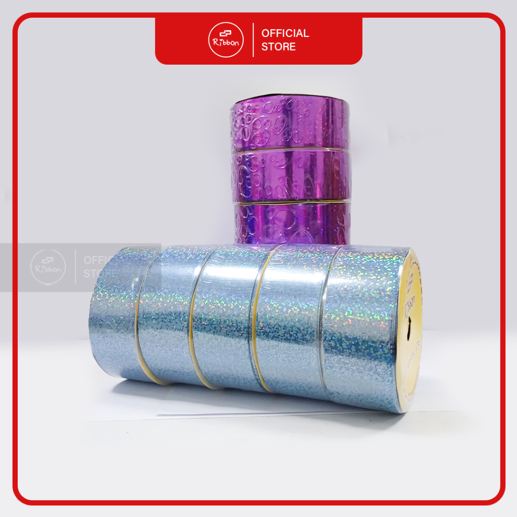 Jual Deparcel Ribbon Deparcel Ribbon 5 Roll Pita Kado Besar METALIK ...