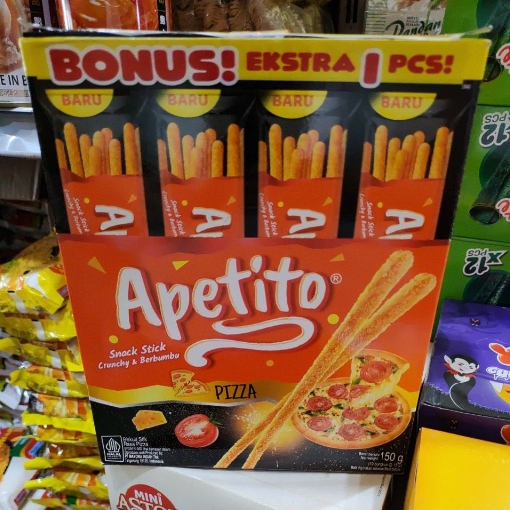 Jual Roma apetito biskuit stick rasa BBQ /pizza (1box isi 10 pcs ...