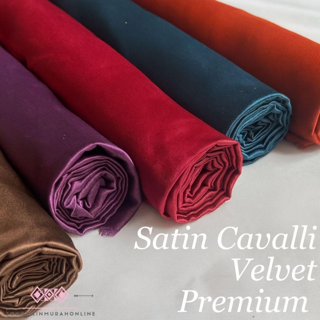 Jual Kain Satin Cavalli Velvet Original 100% Premium Silk Roberto ...