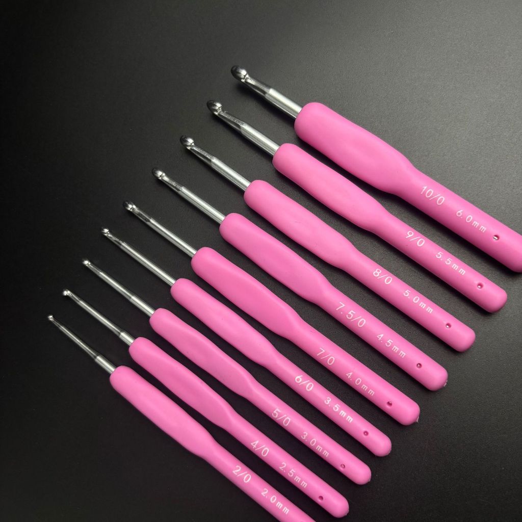 Jual MADEBYBULAT - ALAT JARUM HAKPEN KARET RAJUT PREMIUM PINK COLOR ...