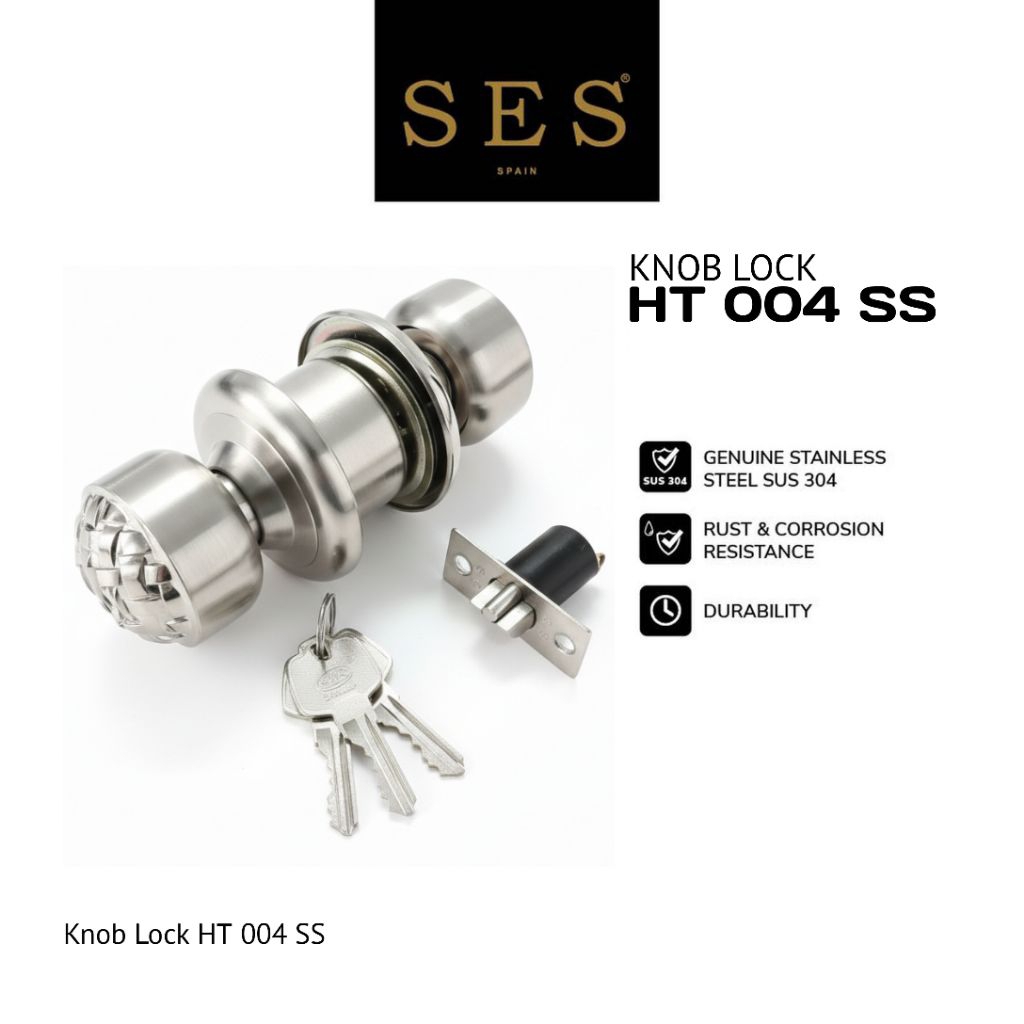 Jual Kunci Bulat - Knob Lock SES HT 004 SS | Shopee Indonesia