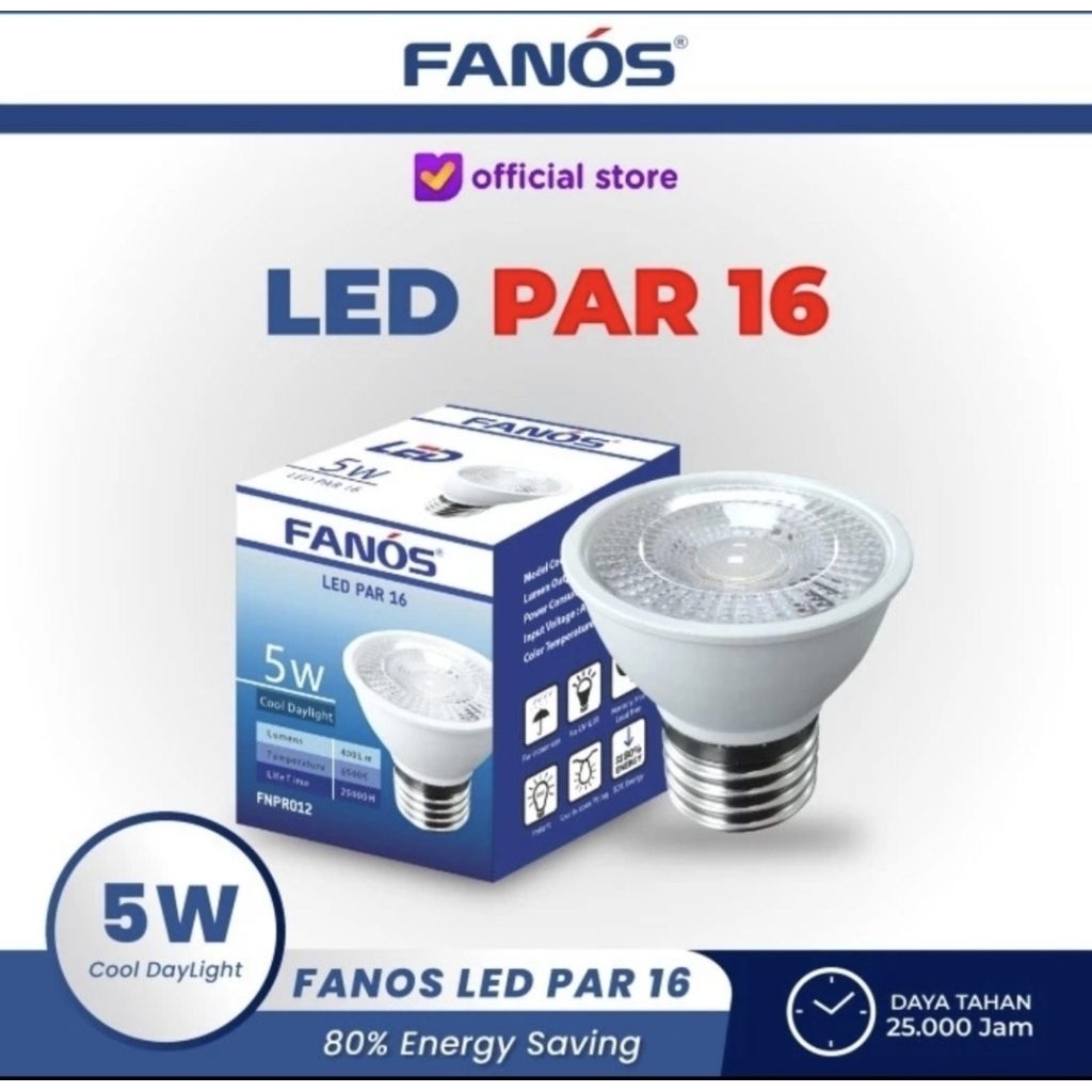 Jual Lampu Led Fanos Par16 Fanos 5 Watt 5W E27 Spotlight | Shopee Indonesia