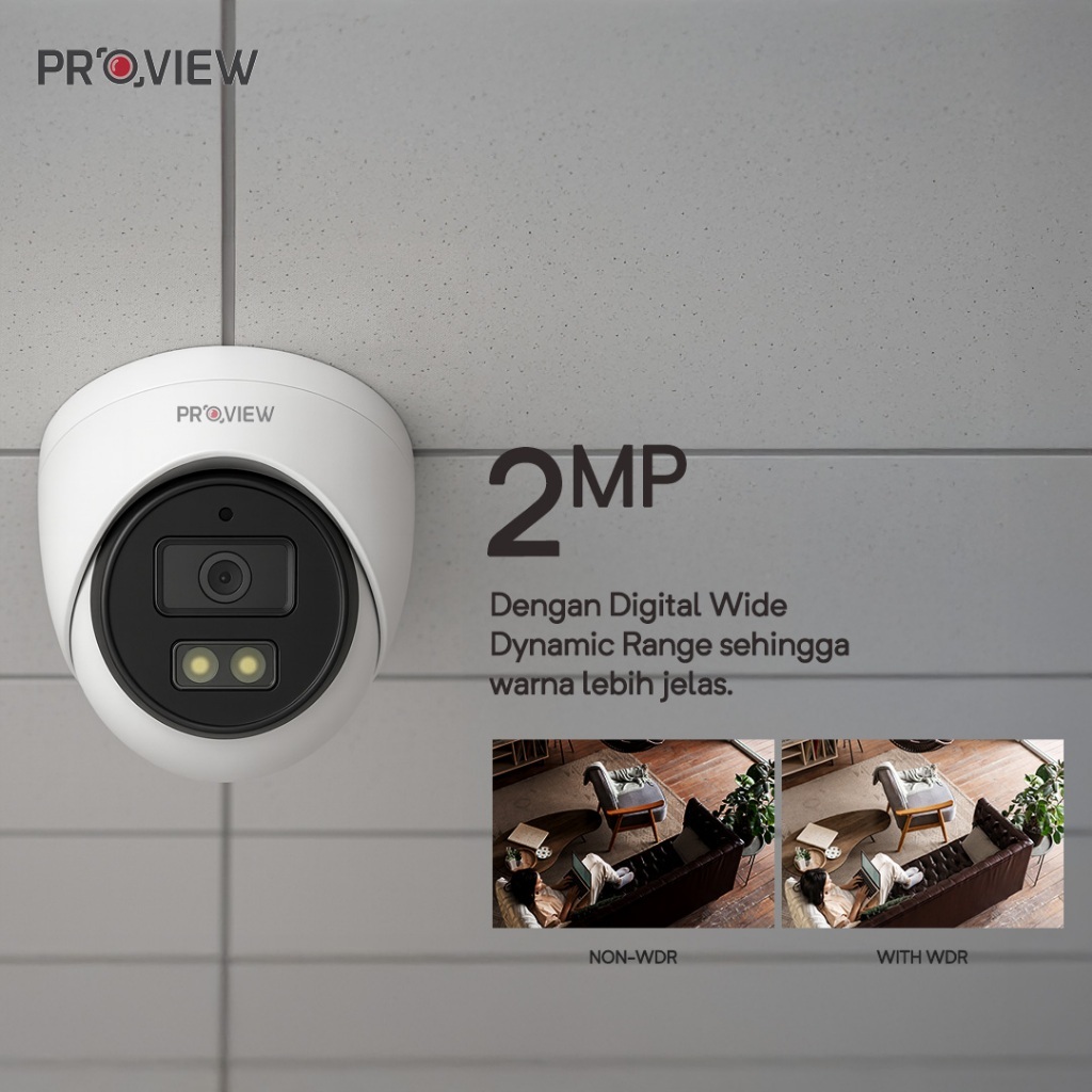 Jual PROVIEW CCTV Indoor Analog SM-PR5026-FC 2MP Fullcolor Audio Camera ...