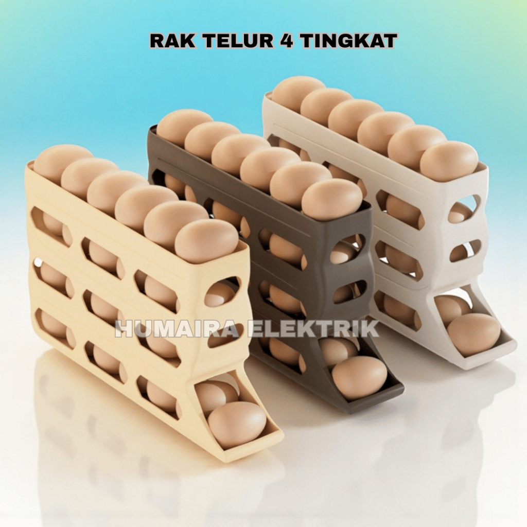 Jual RAK TELUR OTOMATIS 4 TINGKAT / TEMPAT PENYIMPANAN TELUR PRAKTIS ...