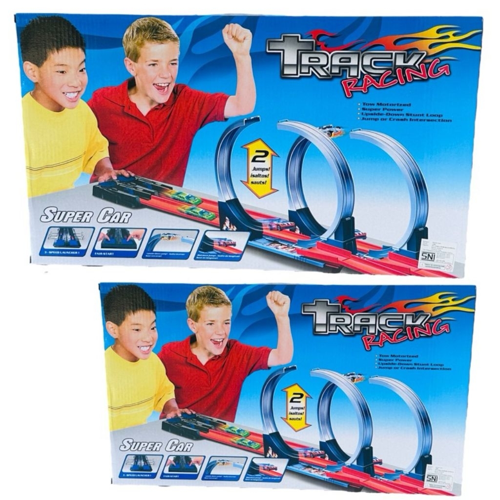 Jual Mainan Anak Track RACING 2 dan 3 Jalur Mobil Diecast Lintasan ...