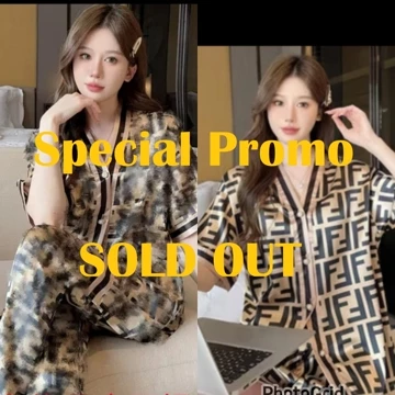 Setelan Baju Tidur Piyama Wanita Dewasa Satin Premium Lengan Pendek Celana Panjang 003