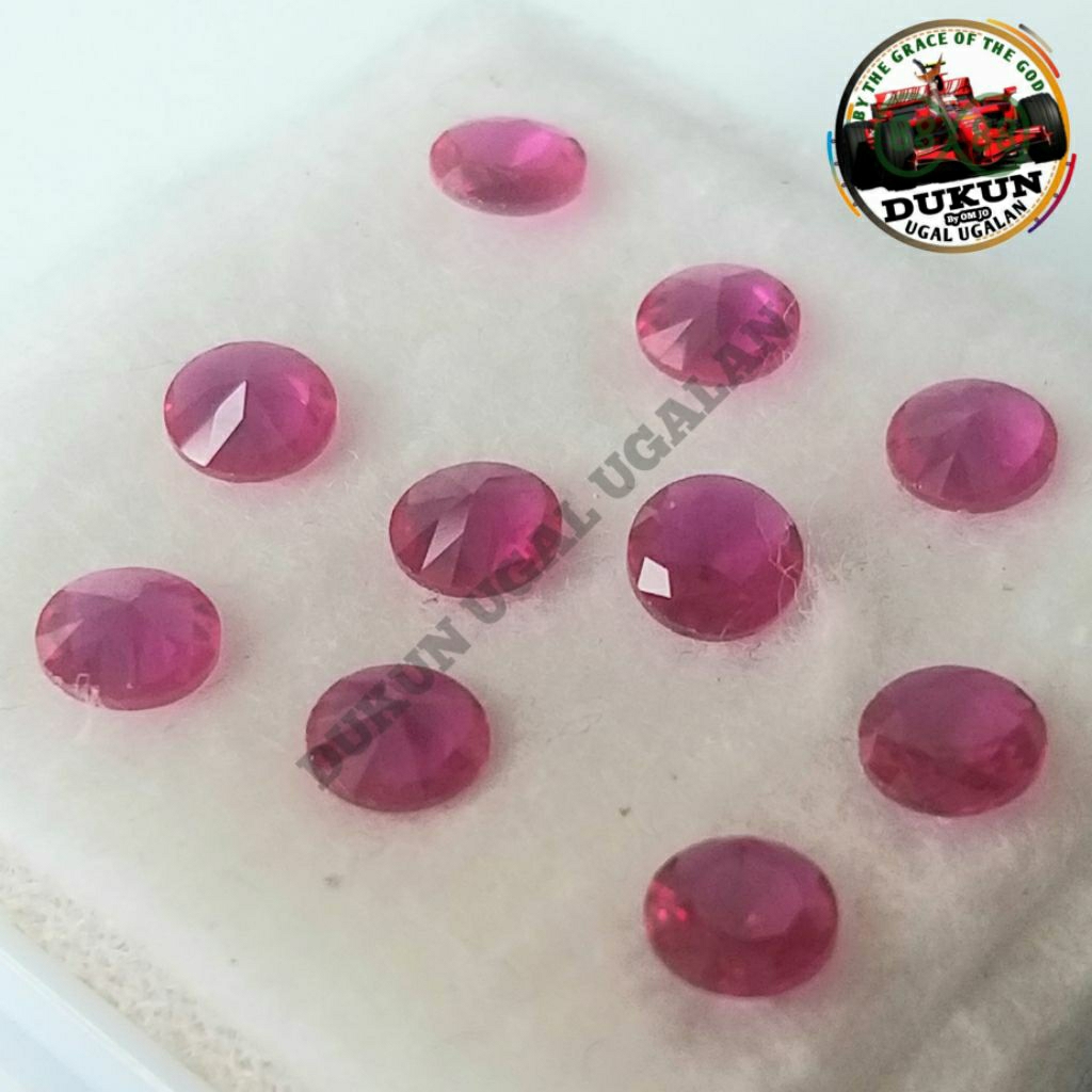 Jual Batu Permata Merah Delima Nusantara Ruby Siam Rose Bangkok 9 Mohz ...
