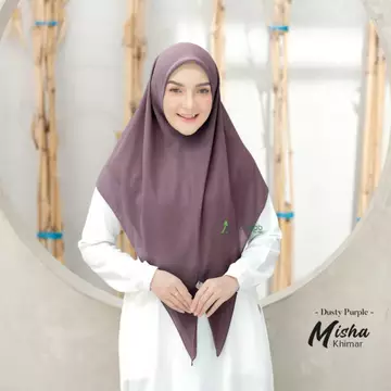 ALYAHIJAB Misha Khimar Segiempat Instan Bahan Babydoll Premium 2 Layer All Size Syari
