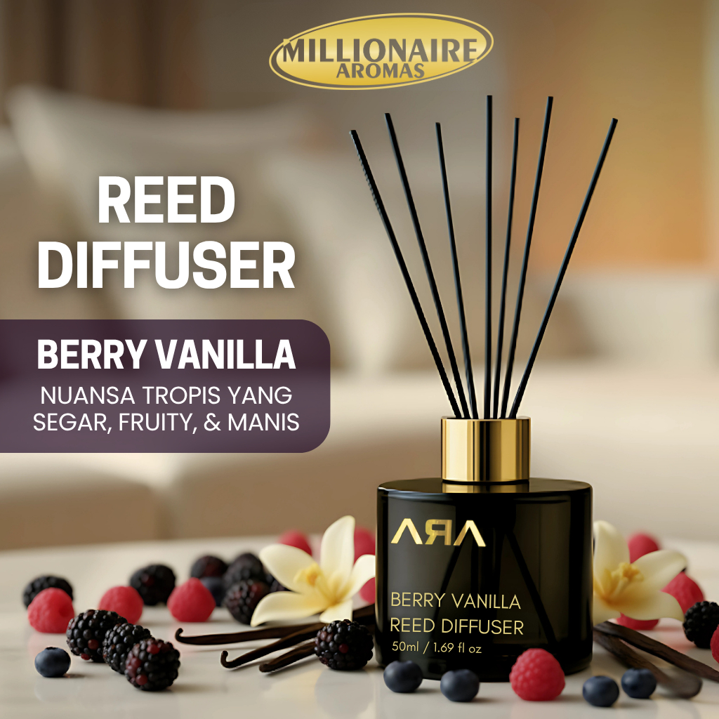 Jual Reed Diffuser Pengharum Ruangan Berry Vanilla Wangi Manis Segar ...