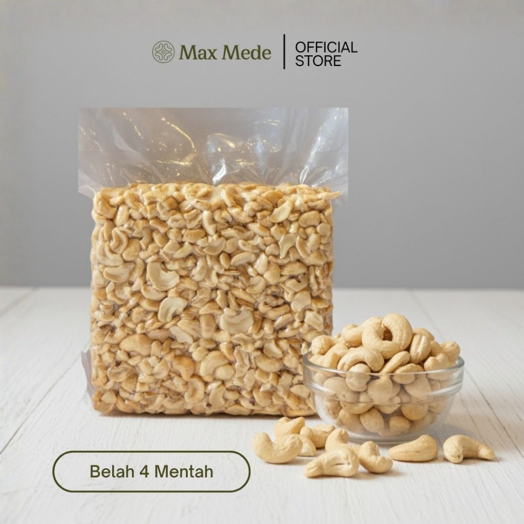 Jual Max Mede - Kacang Mede Mentah Belah 4 LWP Standart 1Kg Raw Cashew ...
