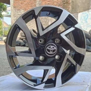 Jual 1 SET VELG BARU VELOZ R14 H4 vcd 114 lbr 5 ET 40 Warna Black Polis ...