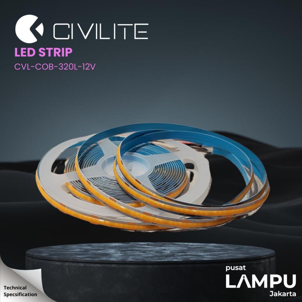 Jual CIVILITE LED Strip COB 12VOLT 320Led 1roll 5meter | Shopee Indonesia