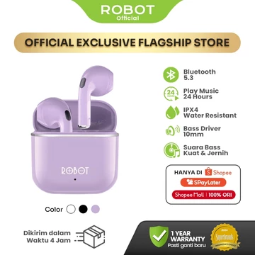 Robot TWS Wireless Earphone Airbuds New T50S BT 6.0 True Wireless Headset Bluetooth Earbuds