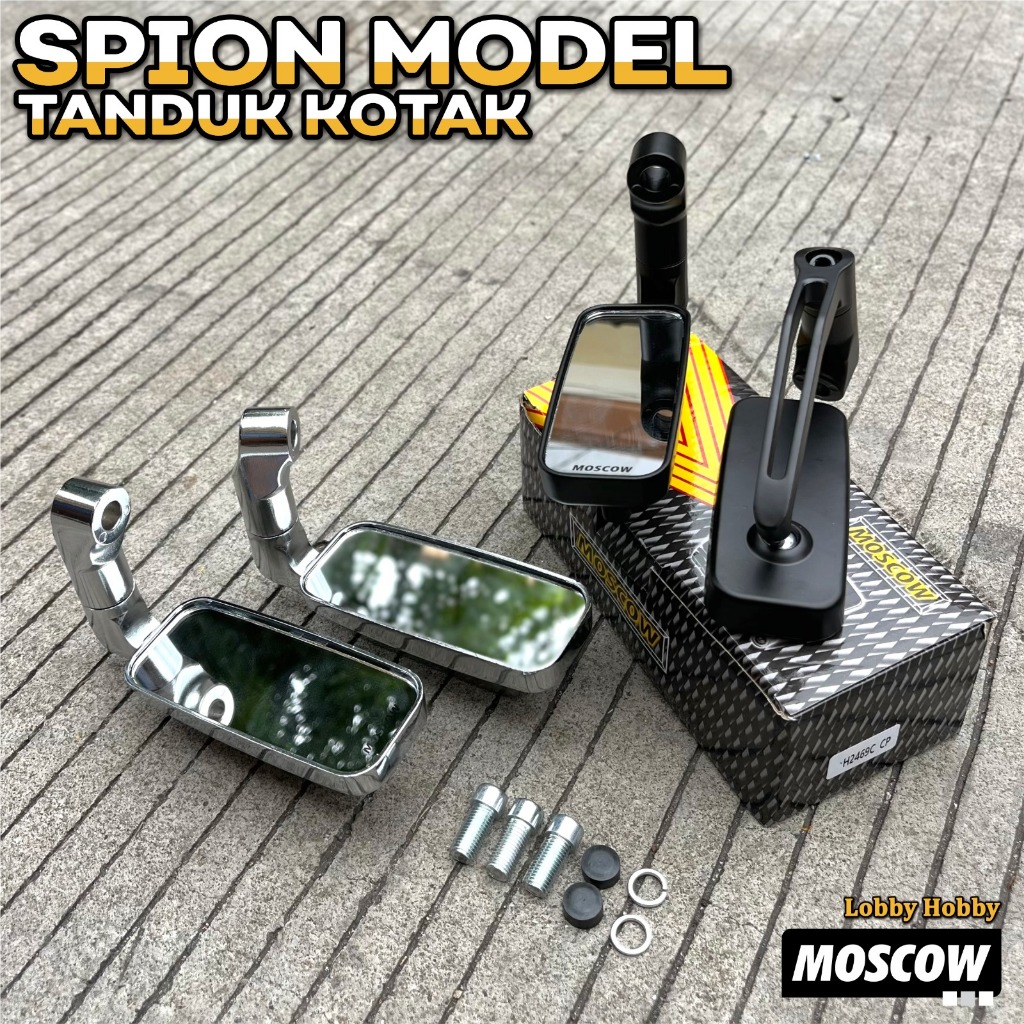 Jual SPION MOTOR VARIASI MODEL TANDUK H2469C Full Cnc Spion KOTAK Spion ...