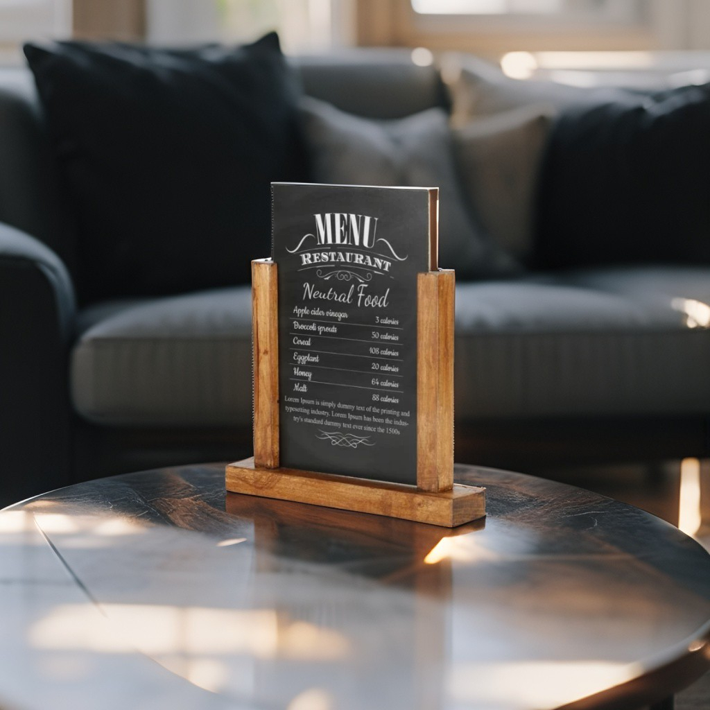 Jual Stand Meja Kayu Serbaguna | Gantungan Menu, Promo, Kalender, dan ...