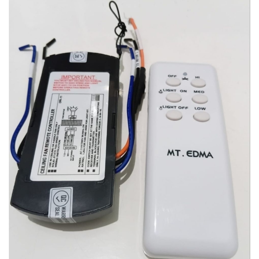 Jual Remote Control 1 + Receiver Kipas MT.EDMA METRO CAMERON TRIDEN ...