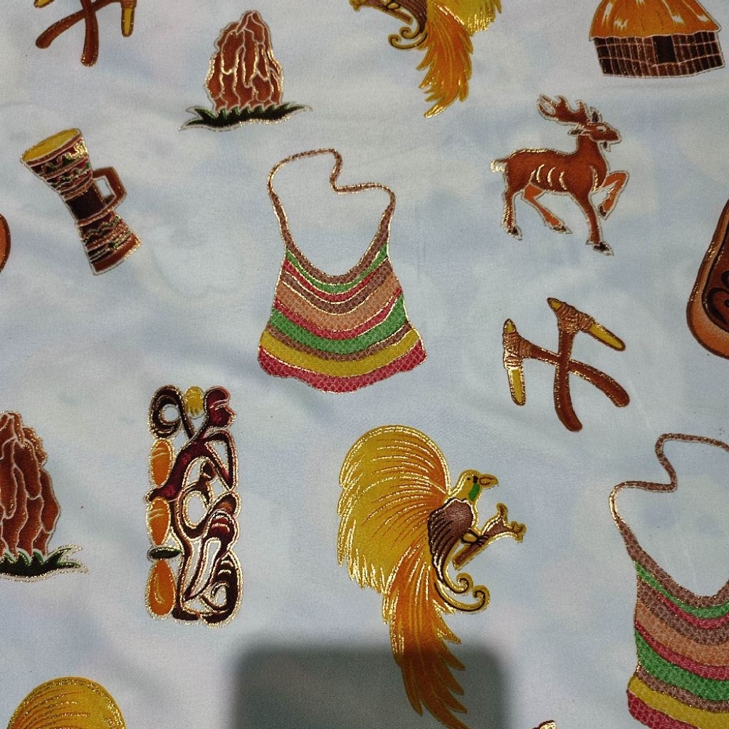 Jual NON COD - Kain Batik Papua Bahan Tisu Per meter | Shopee Indonesia