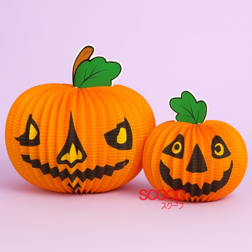 Jual Scoop Dekorasi Halloween Labu Kertas Lipat Jack O Lantern (pc ...