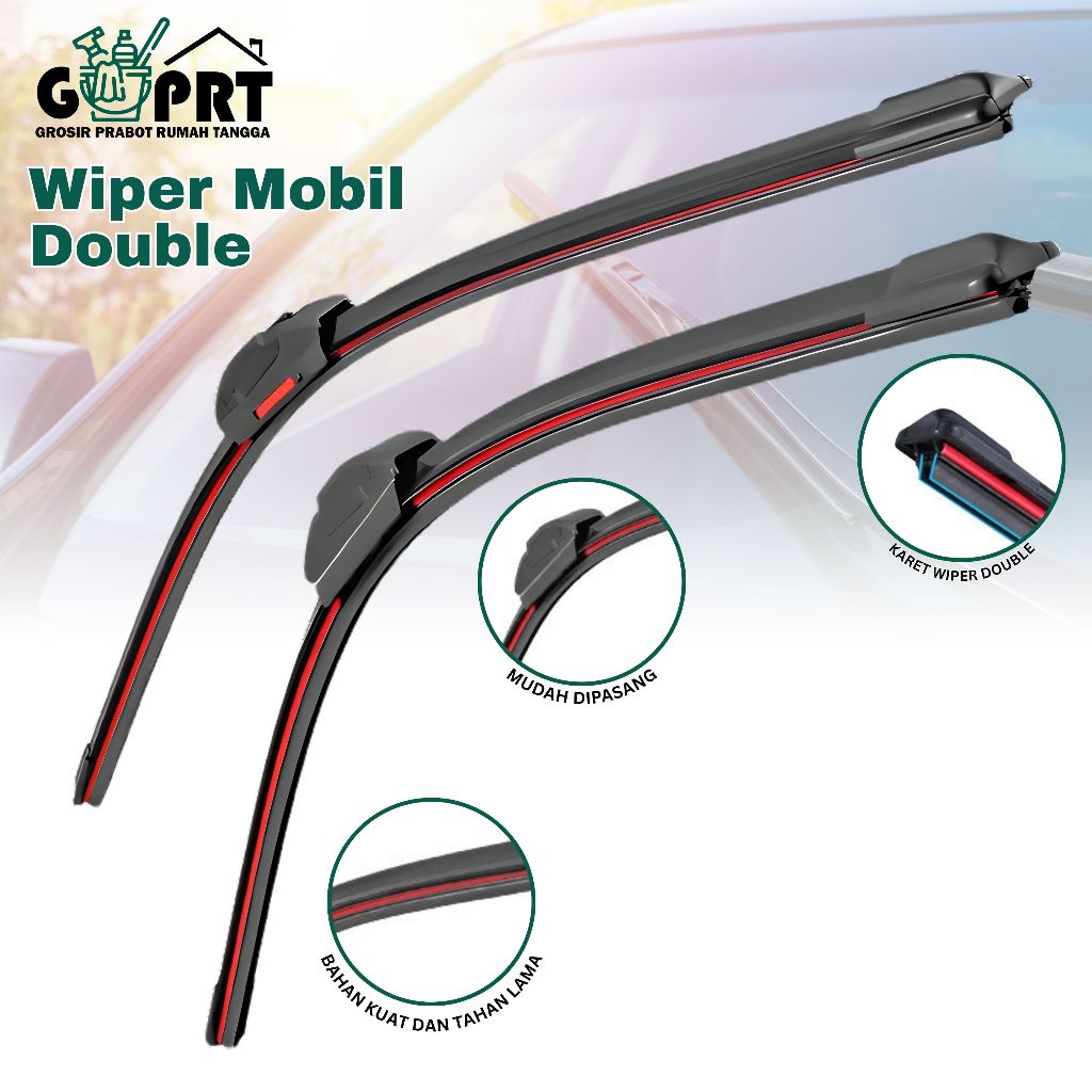 Jual GPRT Wiper Dual Double Blade frameless Mobil Truk 12 21 24 