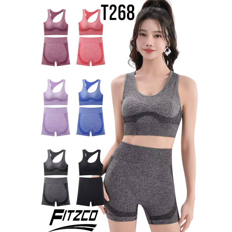 FITZCO T263# Setelan Sport Bra Wanita Olahraga Gym Zumba