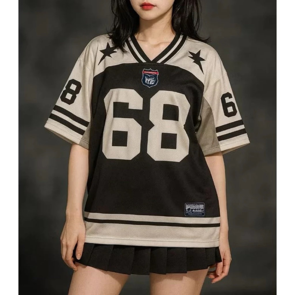 Jual Kaos Jersey Black 68 Oversize Retro Boxy Shirt | Shopee Indonesia