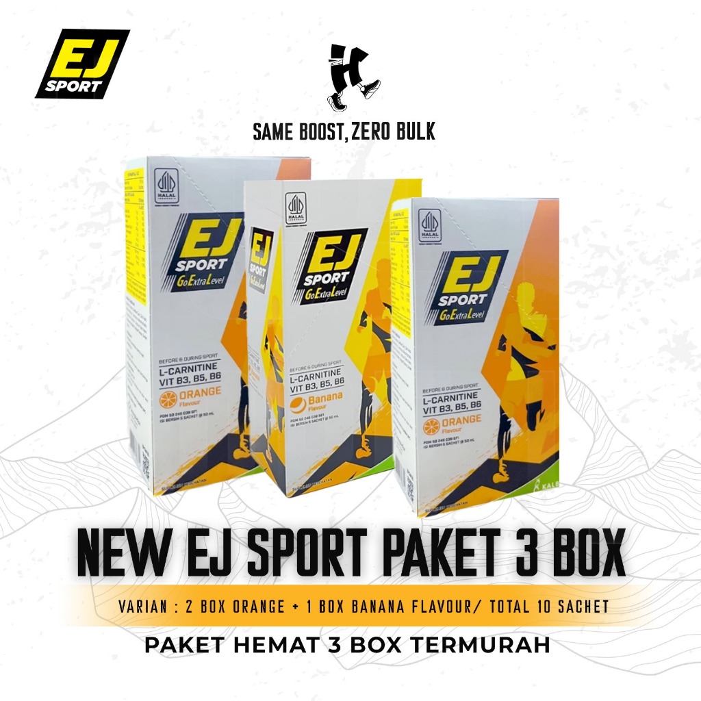 Jual PAKET NEW EJ SPORT 3 BOX (2 ORANGE + 1 BANANA) Energy Juara ...