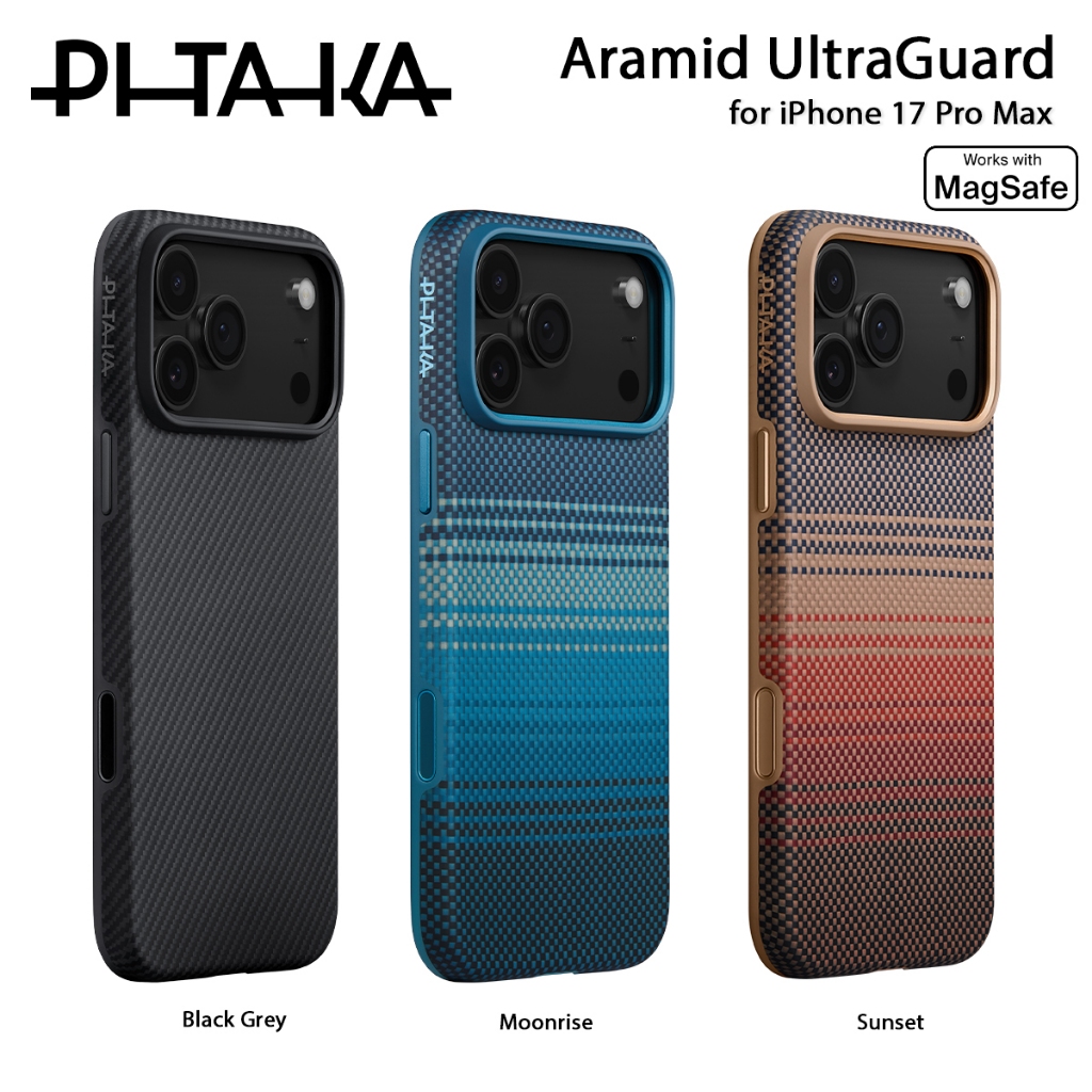 Jual Casing IPhone 17 Pro Max Pitaka UltraGuard Aramid Fiber Kevlar 