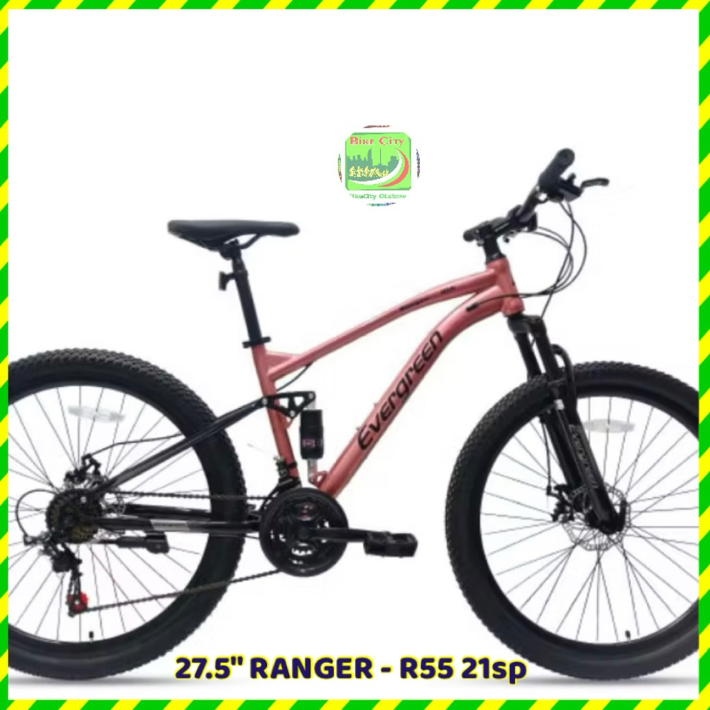 Jual Sepeda Gunung Mtb 27.5 Fullsup evergreen ranger R55 24sp steel ...